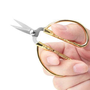 KUONIIY Premium Embroidery Scissors – Ultra Sharp Gold Craft Scissors for Sewing, Needlework & DIY